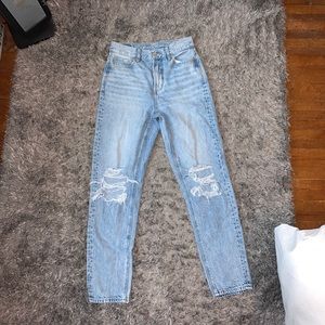 Ripped Mom Jeans- American Eagle